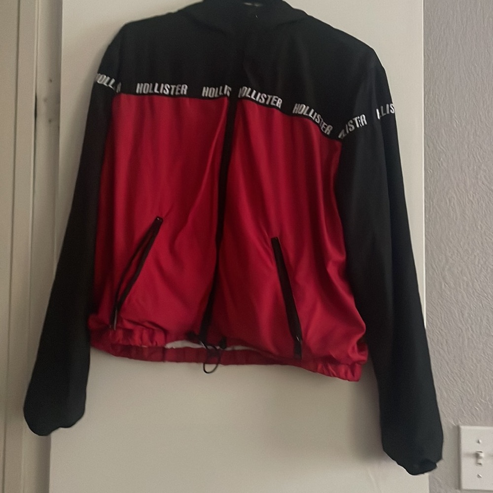 Hollister Black & Red Windbreaker